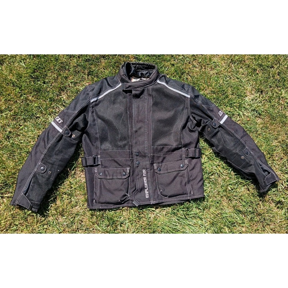 BILT Explorer Air Motorcycle Jacket XL CE Armor 3 Layer Textile Touring Black - Picture 3 of 16